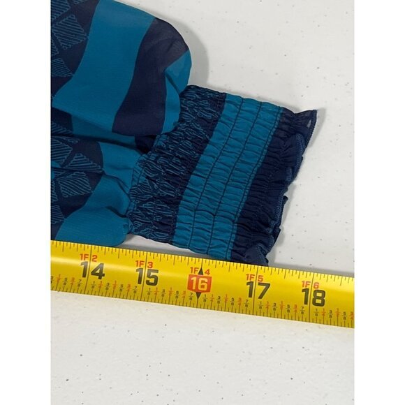 Love, Fire Shift Dress Size XS Sheer Overlay Lined Back Zipper Jewel Blue - Picture 9 of 12